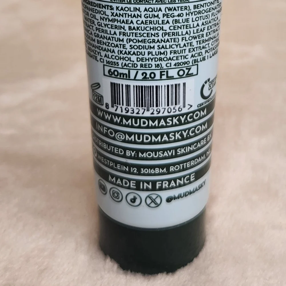 Mudmasky Vitamin A Booster Blue Clay Mask FULL SIZE